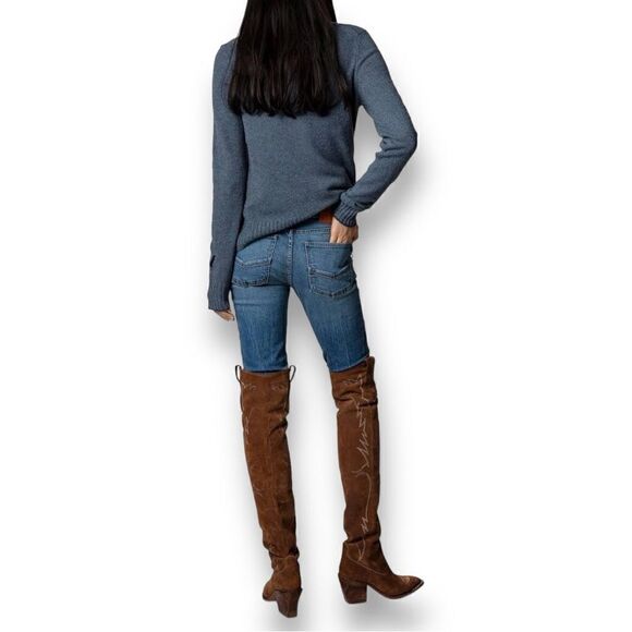 Zadig & Voltaire Women’s Sourca Rc Cashmere Sweater in the Size Large in Denim - Picture 3 of 11